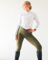 NEW Dusty Olive Range Tights - Equine Culture