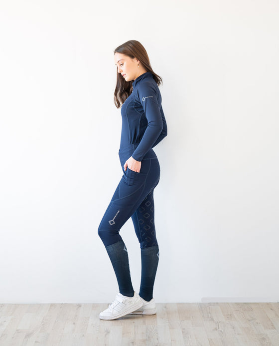 NEW Marvellous Deep Navy Range Tights - Equine Culture