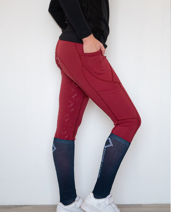 NEW Merlot Marvellous Tights - Equine Culture