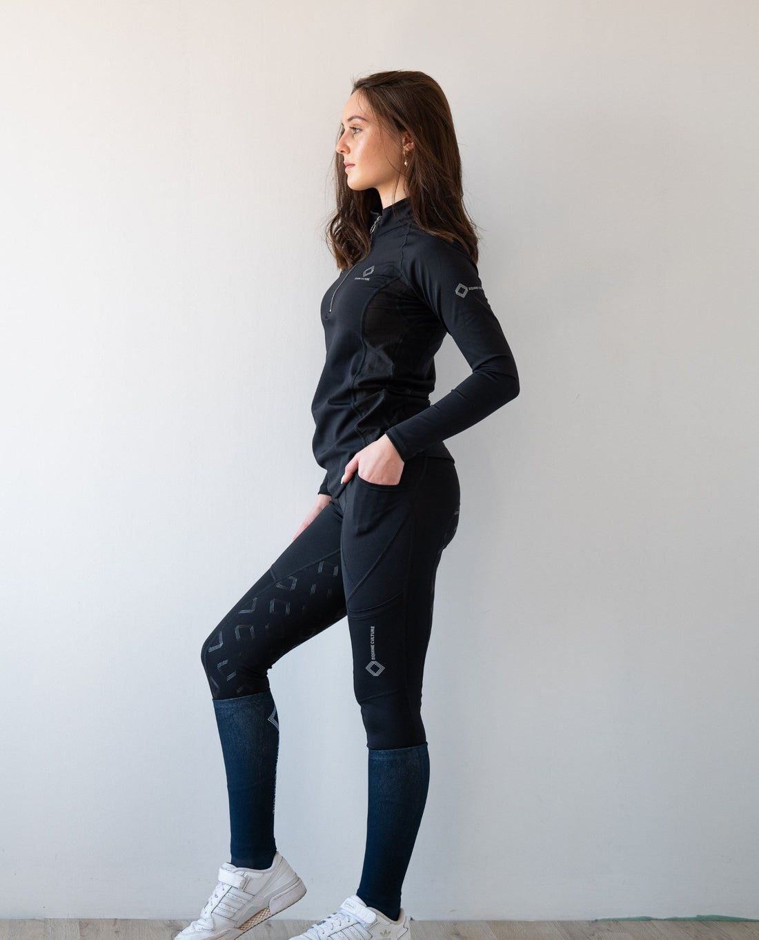  NEW Midnight Black Marvellous Tights - Equine Culture