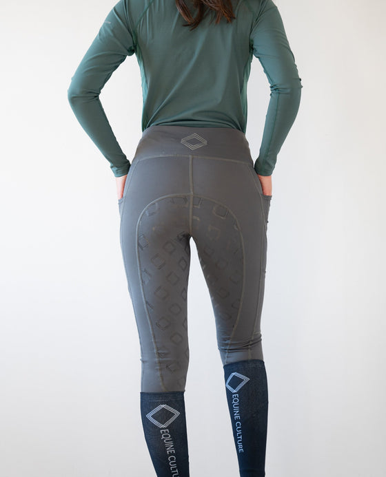 NEW Pewter Grey Marvellous Tights - Equine Culture