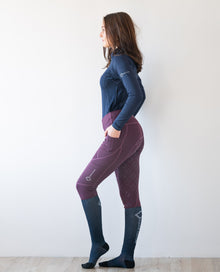  NEW Plum Range Tights - Equine Culture