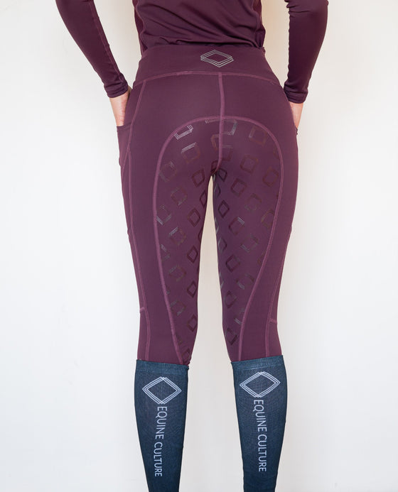 NEW Plum Range Tights - Equine Culture