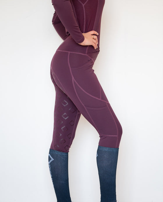 NEW Plum Range Tights - Equine Culture