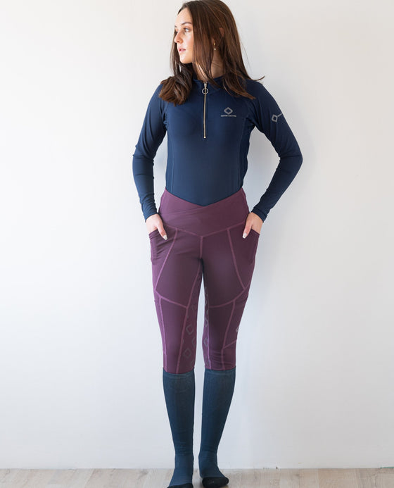 NEW Plum Range Tights - Equine Culture