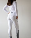 Show White Kinetix Hybrid Breeches - Equine Culture