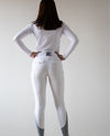 Show White Kinetix Hybrid Breeches - Equine Culture