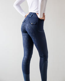  True Navy Kinetix Hybrid Breeches - Equine Culture